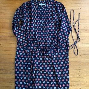 LOFT Tie waist shirt dress